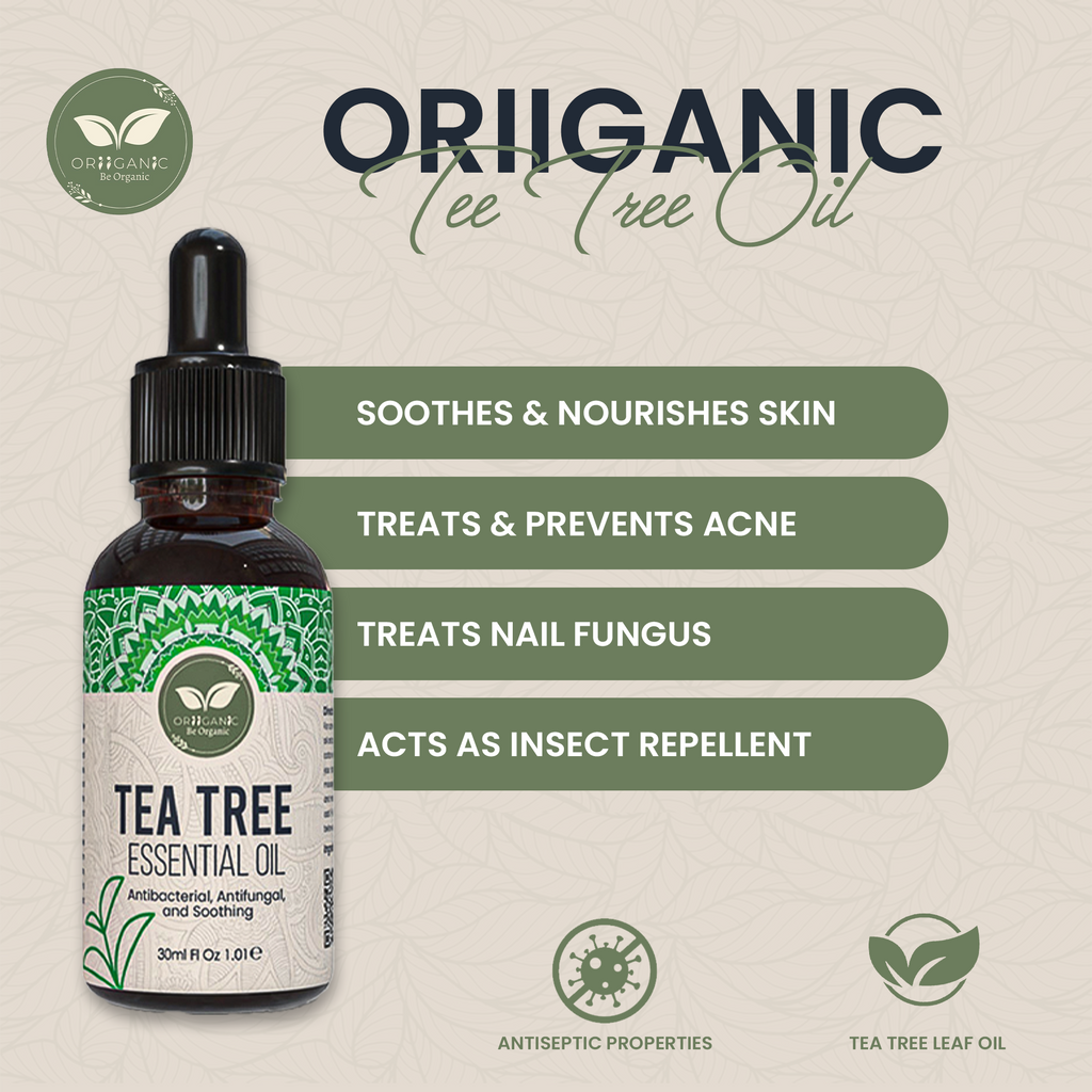 Oriiganic Tea Tree Essential Oil 30ml – 100% Pure & Natural